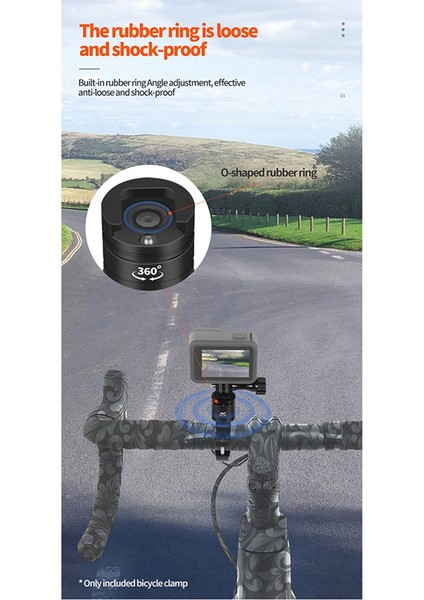 GOPRO12 Kameralar Için 360° Döndürme Hızlı Sökme Metal Gidon Boru Kelepçesi Hızlı Kurulum Sabitleme Braketi, A (Yurt Dışından) fiyatları