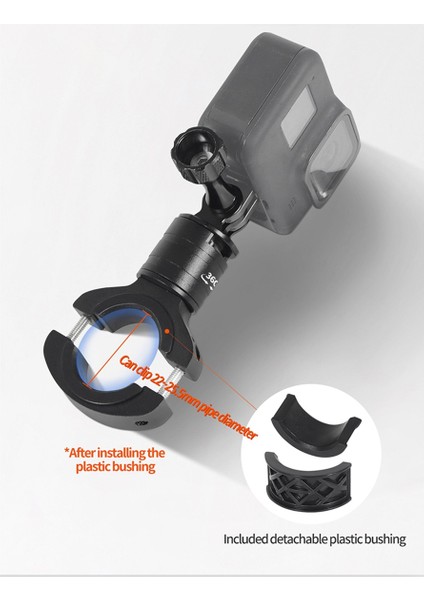 GOPRO12 Kameralar Için 360° Döndürme Hızlı Sökme Metal Gidon Boru Kelepçesi Hızlı Kurulum Sabitleme Braketi, A (Yurt Dışından) indirimleri