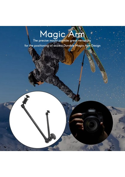 LED Işık Dslr Rig LCD Monitör Için Sıcak Ayakkabı Montajlı 20 Inç Ayarlanabilir Eklemli Sürtünme Sihirli Kol (Yurt Dışından)