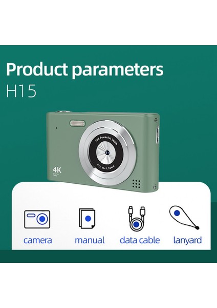 Hd 1080P 2.4 Inç 240X320 Dijital Kamera Şarj Edilebilir Kameralar 16X Zoom Kompakt Kamera 44MP Kameralar, Yeşil (Yurt Dışından) fiyatları