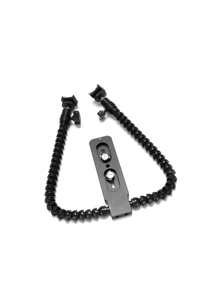 Yeni Esnek Çift Kol Sıcak Ayakkabı Flaş Braketi Montaj Tutucu Canon Nikon Pentax Makro Çekim Kamera Aksesuarları (Yurt Dışından) modelleri