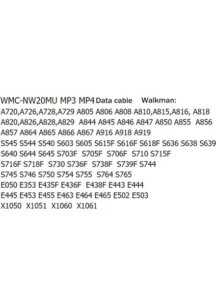Sony Mp3 Mp4 Walkman Nw Nwz Tipi (1,25M) Için WMC-NW20MU USB Kablosu Veri Dökme (Yurt Dışından) indirimleri