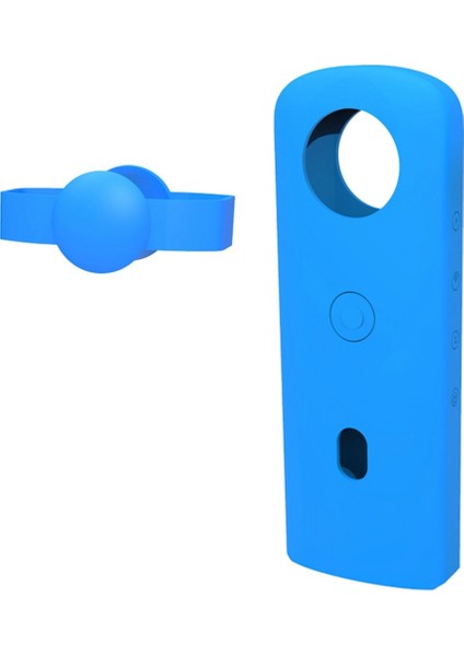 Puluz Ricoh Theta Sc2 360 Panoramik Kamera Için Lens Kapağı ile Silikon Kılıf Düşmeye Karşı Koruyucu Kamera Aksesuarları Mavi (Yurt Dışından)