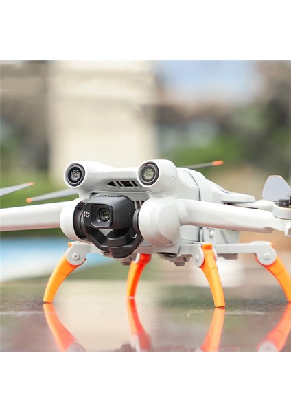 Sunnylıfe Iniş Takımı Katlanabilir Uzatma Destek Ayakları Mini 3 Pro Koruyucu Aksesuarları Için Uzatıcı, Gri+Turuncu (Yurt Dışından)