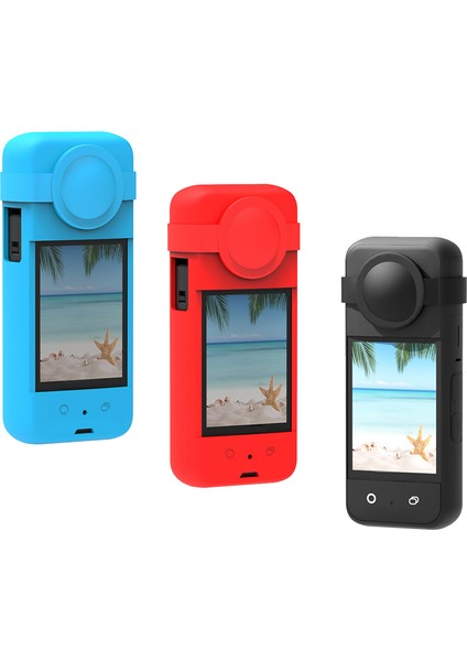 Insta 360 X3 Panoramik Aksiyon Kamerası Için Silikon Kılıf Toz Geçirmez Silikon Koruyucu Kılıf Anti-Drop Kılıfı (Kırmızı) (Yurt Dışından) fiyatları