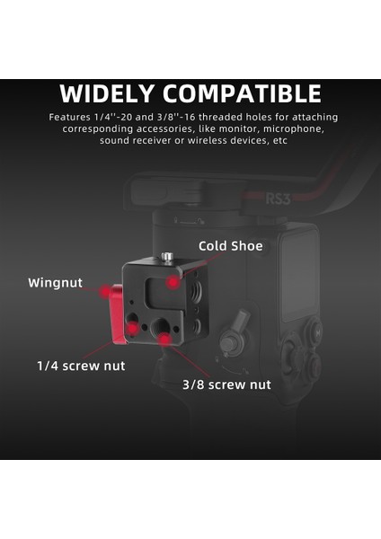 Cnc Alüminyum Alaşımlı Soğuk Ayakkabı Uzatma Plakası Djı Ronin Rs3/rs3 Pro/rs2/rsc 2 Anti-Destabilizasyon Aksesuarları (Yurt Dışından) indirimleri