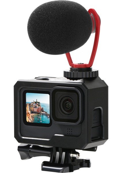 Gopro 10 11 12 Aksesuarları Çerçeve Kılıf Kabuk Koruyucu Konut + Yalnız Vida Tabanı Montajı (Yurt Dışından)