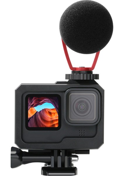 Gopro 10 11 12 Aksesuarları Çerçeve Kılıf Kabuk Koruyucu Konut + Yalnız Vida Tabanı Montajı (Yurt Dışından)