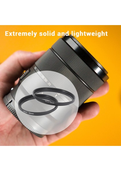 Parça Step-Up Adaptör Halkası Seti, 49-52MM, 52-55MM, 55-58MM, 58-62MM, 62-67MM, 67-72MM, 72-77MM, 77-82MM Içerir-Siyah (Yurt Dışından) fırsatları