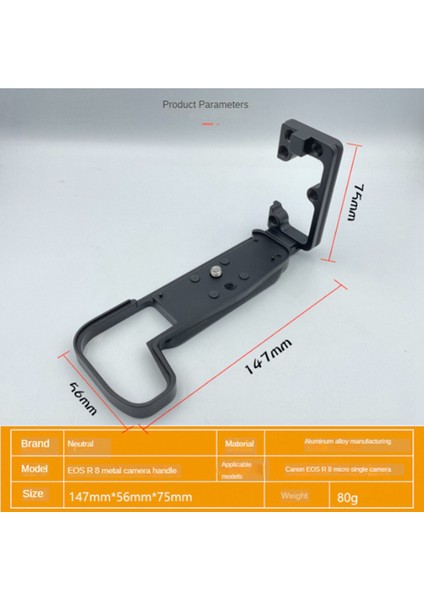 Canon Eos R8 Için Hızlı Bırakma Plakası Eos Rp Kamera Sabitleyici Dikey Raket Kolu L Plaka Tutucu El Kavrama (Yurt Dışından) fiyatları
