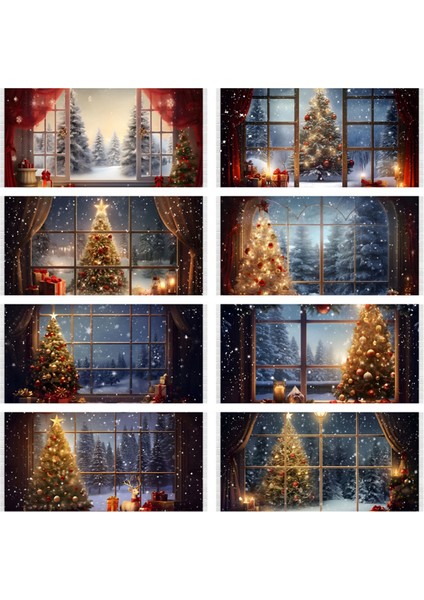 210X150CM Noel Arka Plan Bezi Noel Ağacı Kar Tanesi Parti Dekorasyonu Çocuk Fotoğrafçılığı Arka Plan Bezi,d (Yurt Dışından)