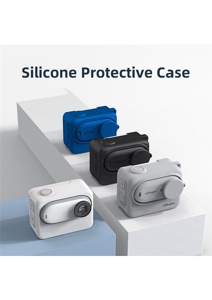 Amagısn Silikon Koruyucu Kılıf INSTA360 Go 3 Spor Kamerası Kabuk Kapağı Her Yönlü Koruma Kamera Aksesuarları Mavi (Yurt Dışından)