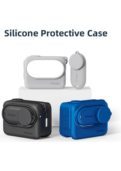 Amagısn Silikon Koruyucu Kılıf INSTA360 Go 3 Spor Kamerası Kabuk Kapağı Her Yönlü Koruma Kamera Aksesuarları Mavi (Yurt Dışından) fırsatları