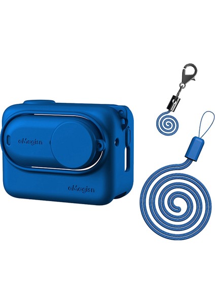 Amagısn Silikon Koruyucu Kılıf INSTA360 Go 3 Spor Kamerası Kabuk Kapağı Her Yönlü Koruma Kamera Aksesuarları Mavi (Yurt Dışından) indirimleri