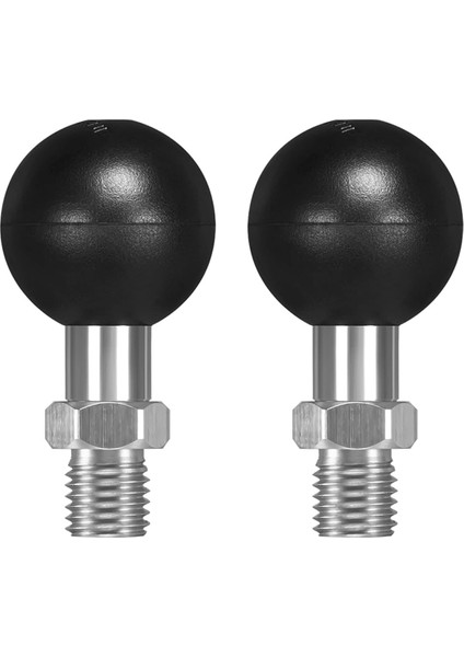 2 Paket 1 Inçlik Bilyalı Adaptör M10X1.25 Metrik Dişli Ram Montajları ile Uyumlu B Boyutu Çift Soket Kol M10 (Yurt Dışından)