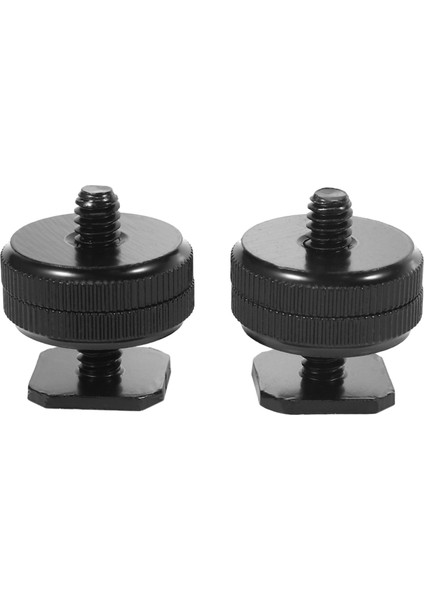 1/4 Inç-20 Sıcak Ayakkabı Montaj Adaptörü Tripod Vidası Dslr Kamera Rig Için Flaş Sıcak Ayakkabıya (2 Paket) (Yurt Dışından)