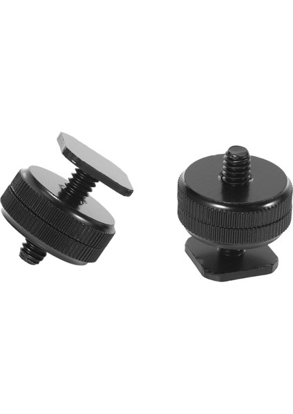 1/4 Inç-20 Sıcak Ayakkabı Montaj Adaptörü Tripod Vidası Dslr Kamera Rig Için Flaş Sıcak Ayakkabıya (2 Paket) (Yurt Dışından)