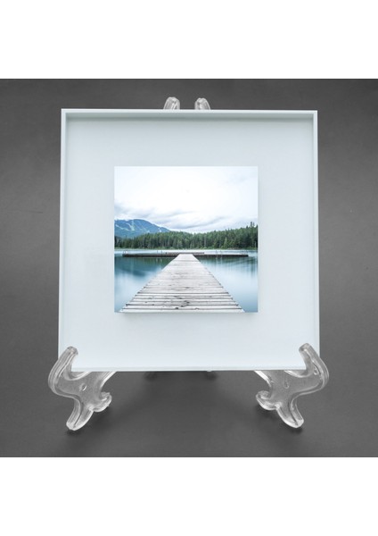 Şeffaf 7 "ekran Şövale Stand Plakası Kase Resim Çerçevesi Fotoğraf Kaide Tutucu (Yurt Dışından) fırsatları