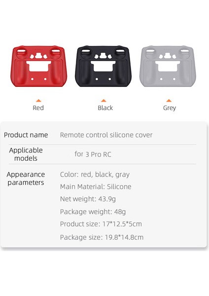 Silikon Kılıf Kapak Uzaktan Kumanda Koruyucu Kılıf Kol Anti-Scratch Mini 3 Pro Rc Uzaktan Kumanda Için, Gri (Yurt Dışından) fiyatları