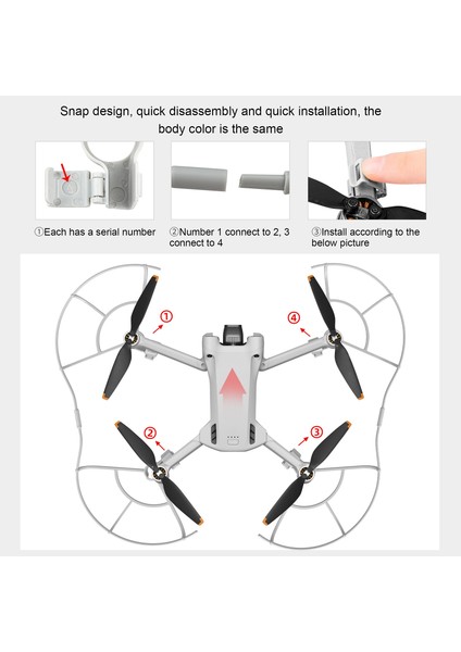 Mini 3 Pro Için Geçerli Pervane Bıçağı Koruma Halkası Çarpışma Önleyici Halka 360° Drone Koruyucu Kapak (Yurt Dışından) fiyatları