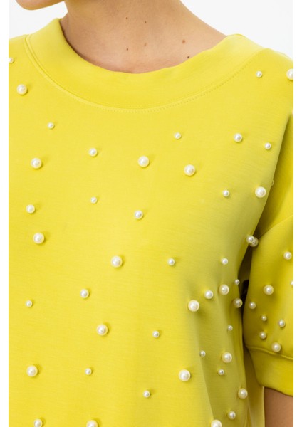 56617 Onteks Sıfır Yaka Incili Bluz modelleri