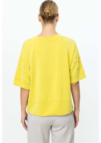 56617 Onteks Sıfır Yaka Incili Bluz fırsatları