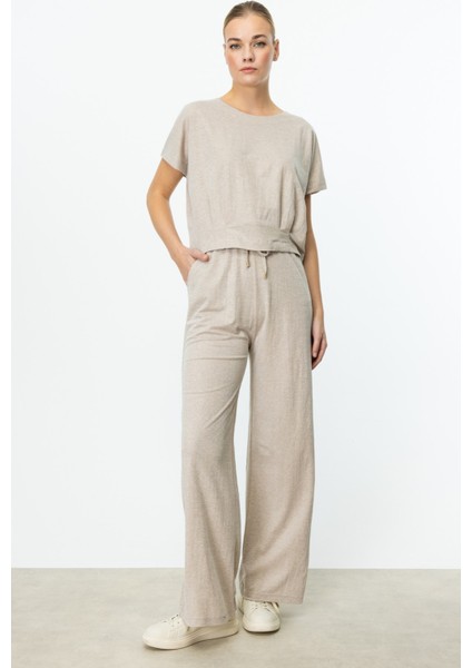 Beli Lastikli Bol Paça Pantolon 56308