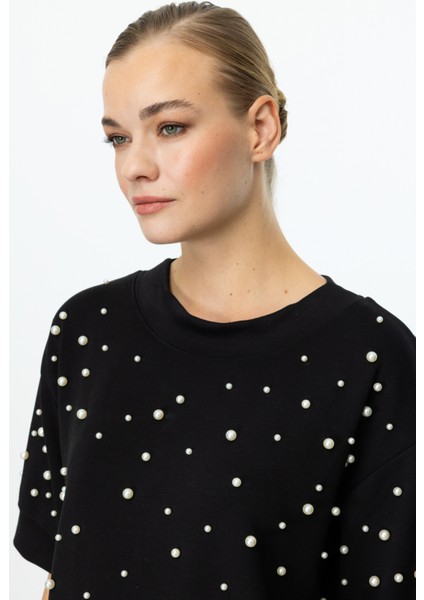 56617 Onteks Sıfır Yaka Incili Bluz modelleri