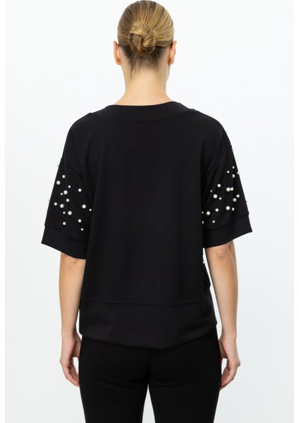 56617 Onteks Sıfır Yaka Incili Bluz fırsatları