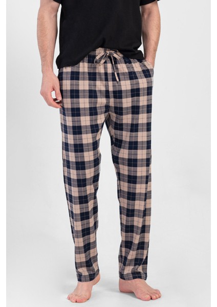 Erkek Pamuklu Bej Pijama Altı