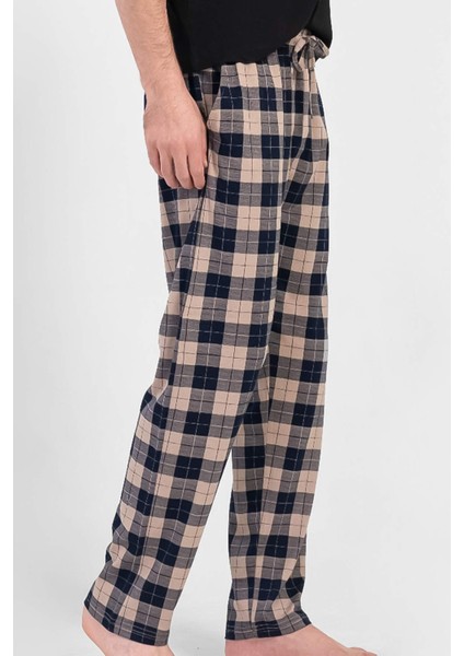Erkek Pamuklu Bej Pijama Altı