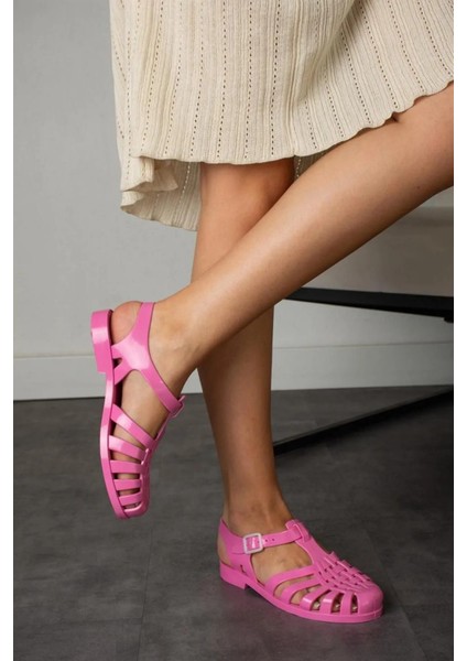 Ruby Mat Pembe Kemer Detay Kadın Sandalet fırsatları