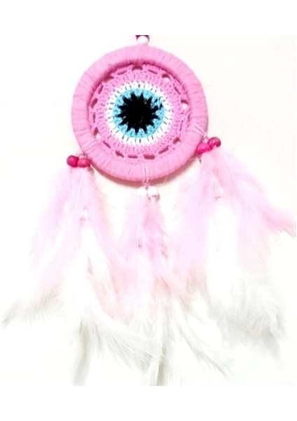 Pembe Dream Catcher Pembe ve Beyaz Kuş Tüylü Düş Kapanı El Yapımı Duvar Süsü fırsatları