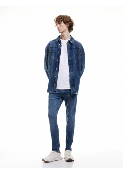 Pamuklu Normal Bel Super Skinny Fit Jean Pantolon - Justin Jean