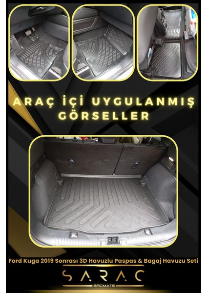Ford Kuga 2019 Sonrası Araca Özel 3D Havuzlu Paspas & Bagaj Havuzu Seti (Hediyeli!) fiyatları