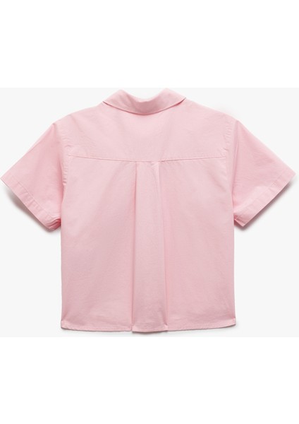Pamuklu Kısa Kollu Cep Detaylı Oversize Gömlek fiyatları