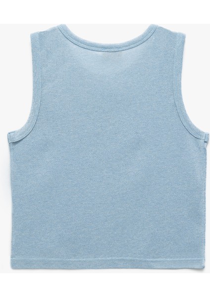 Pamuklu Slim Fit Bisiklet Yaka Kolsuz Fiyonk Detaylı Crop Atlet fiyatları