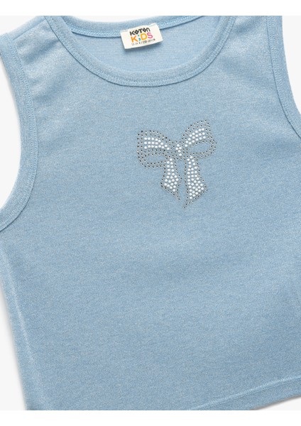 Pamuklu Slim Fit Bisiklet Yaka Kolsuz Fiyonk Detaylı Crop Atlet modelleri