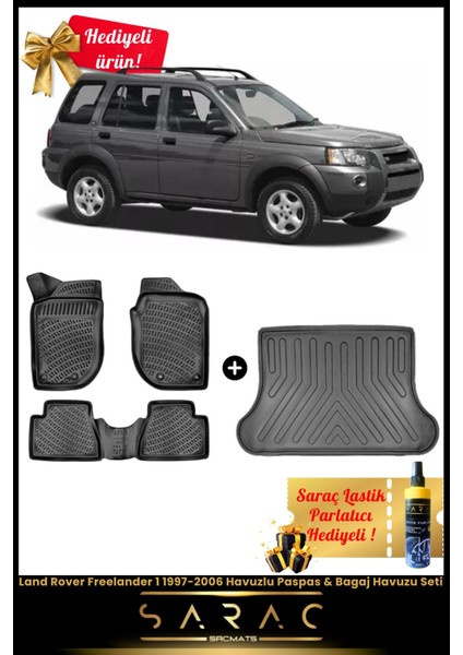 Land Rover Freelander 1 1997-2006 Araca Özel 3D Havuzlu Paspas & Bagaj Havuzu Seti