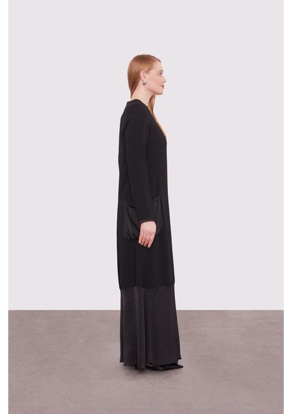 Siyah Büyük Cep Detaylı Elbise modelleri