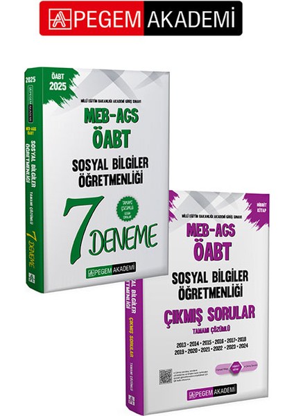 Pegem Akademi 2025 Meb-Ags-Öabt Sosyal Bilgiler Öğretmenliği Çıkm