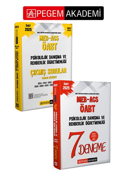 Pegem Akademi 2025 Meb-Ags-Öabt Psikolojik Danışma ve Rehberlik Ö