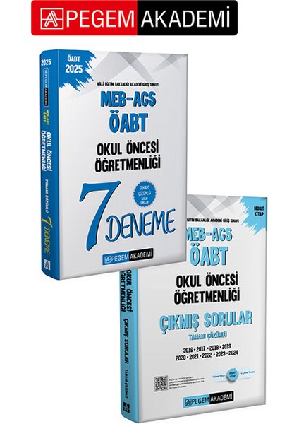 Pegem Akademi 2025 Meb-Ags-Öabt Okul Öncesi Öğretmenliği Çıkmış S