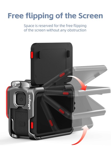 Amagısn Alüminyum Alaşımlı Çerçeve Kılıf Insta 360 Ace Pro Için INSTA360 Ace Shoot Dikey Çift Soğuk Ayakkabı Koruyucu Kabuk (Yurt Dışından) fiyatları