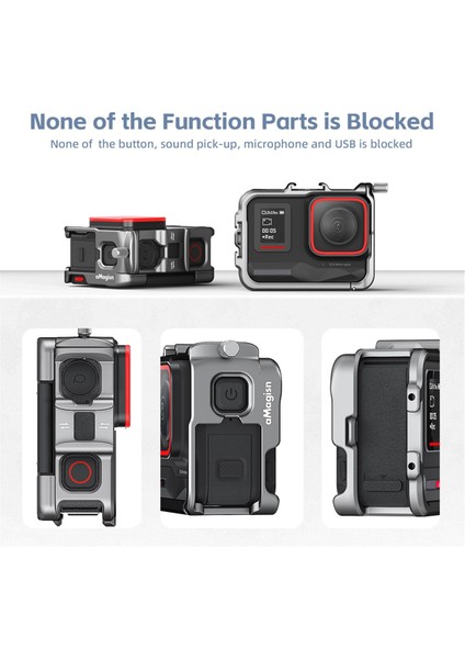 Amagısn Alüminyum Alaşımlı Çerçeve Kılıf Insta 360 Ace Pro Için INSTA360 Ace Shoot Dikey Çift Soğuk Ayakkabı Koruyucu Kabuk (Yurt Dışından) indirimleri