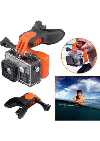 Ağız Dağı Göze Çarpan Taşınabilir Kamera Aksesuarları Gopro Hero 7/6/5 Aksiyon Kameraları Için Sörf Ağızlık Bite (Yurt Dışından) indirimleri