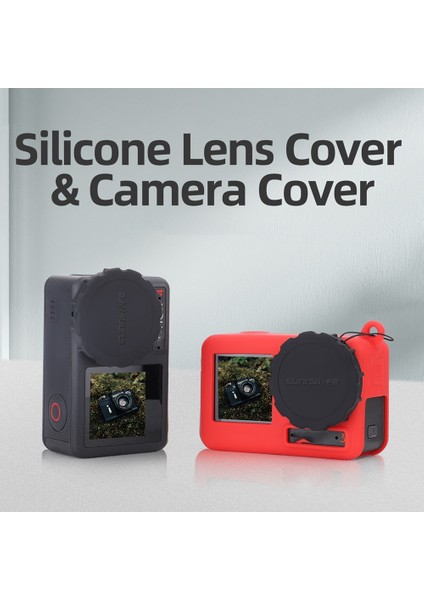 Sunnylıfe Osmo Actıon4/3 Silikon Lens Kapatma Başlığı 2 Adet/takım Spor Kamera Koruyucu Kılıf Kabuk Darbeye Dayanıklı Kordon ile (Yurt Dışından)