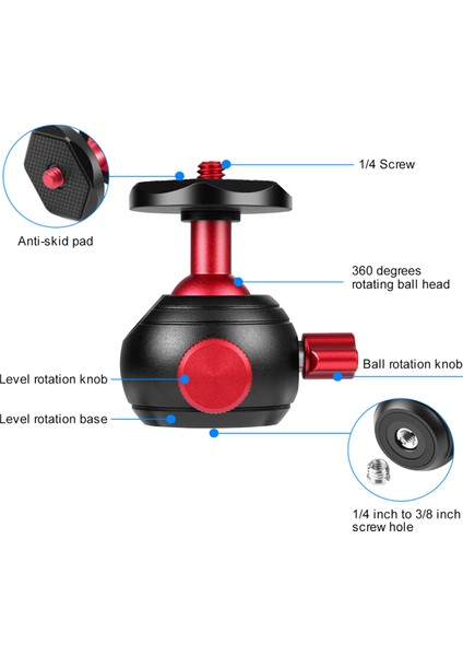 360 Derece Panoramik Metal Tripod Top Kafa Adaptörü 1/4 Inç Tutucu Montajı Dslr Kameralar Tripod Kafaları Için (Yurt Dışından) modelleri