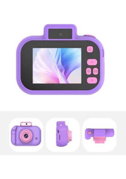 Çocuk Kamerası Yüksek Çözünürlüklü 4000W Ön Arka Çift Kamera 2 Inç 1080P Hd Ekran Dijital Kamera Fotoğrafçılığı, A (Yurt Dışından)