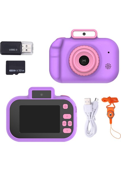 Çocuk Kamerası Yüksek Çözünürlüklü 4000W Ön Arka Çift Kamera 2 Inç 1080P Hd Ekran Dijital Kamera Fotoğrafçılığı, A (Yurt Dışından) modelleri